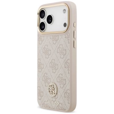 2. Guess 4G Strass Logo MagSafe Case for iPhone 18 Pro Max / 17 Pro Max – Pink