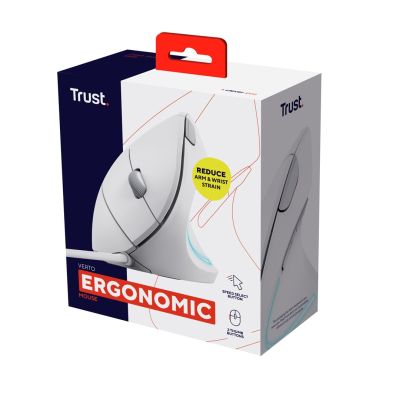 2. TRUST Verto ERGO vertical ergonomic White mouse