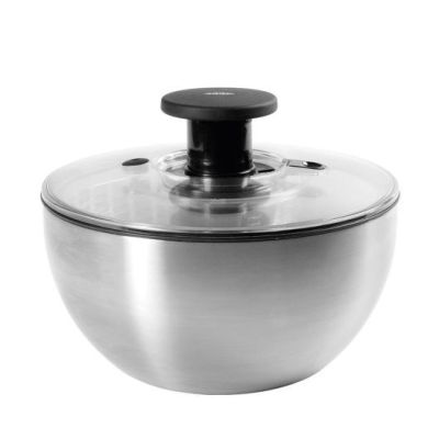 2. OXO 1071497 Salad Dryer Stainless Steel Button