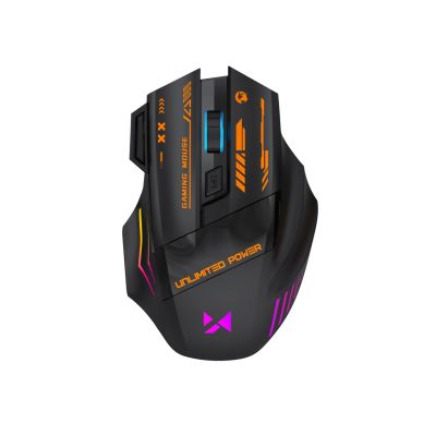 2. Wozinsky WMGB-1179 Wireless Optical Gaming Mouse with Built-in Rechargeable Battery 3200 DPI with Backlight - Black