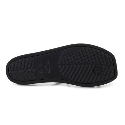 7. CROCS MIAMI TOE LOOP SANDAL IN BLACK 209862-001