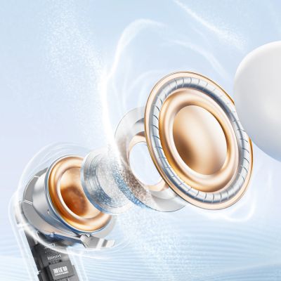 17. Joyroom JR-FB1 Funpods Bluetooth 6.0 In-Ear TWS Wireless Headphones with AI Functions - White