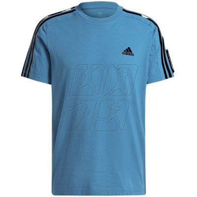 2. adidas Essentials Single Jersey 3-Stripes Tee M IS1338