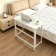 3. MACLEAN FOLDING DESK TABLE WITH WHEELS MACLEAN FOLDING DESK TABLE, WHITE, MOBILE, 100X65CM, MAX. 50KG, ANGLED, SHAPE