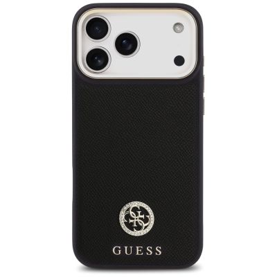 3. Guess Grained Strass Logo MagSafe case for iPhone 17 Pro Max - black