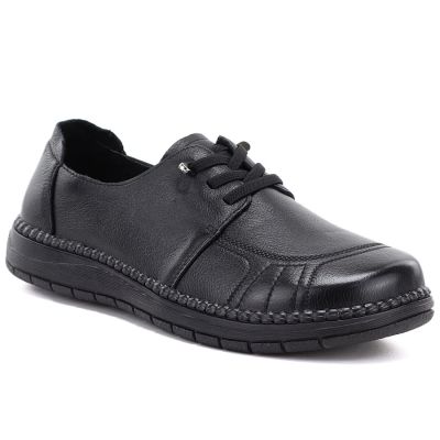 5. Comfortable black women's leather shoes Vinceza 107240