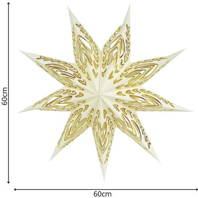6. DECORATIVE HANGING PAPER STAR FSC 18x60CM ECURE 9 ARMS MICA