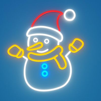 2. NEON SNOWMAN WALL LAMP