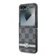 6. DKNY Checkered Pattern Printed Stripes case for Samsung Galaxy Z Flip 6 - black