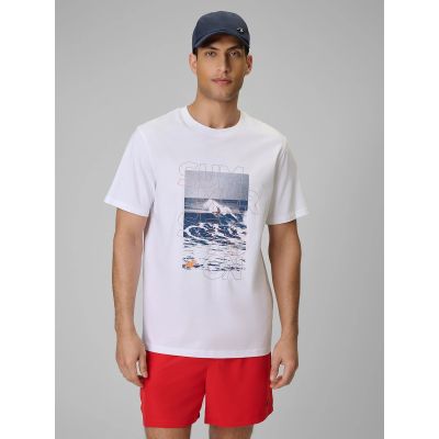 Men's regular printed T-shirt 4F 4FWSS26TTSHM2783-10S