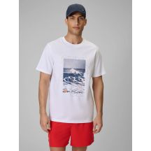Men's regular printed T-shirt 4F 4FWSS26TTSHM2783-10S