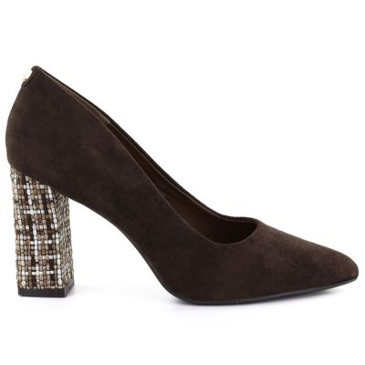 2. Chocolate suede pointed toe pumps Sergio Leone PB216