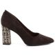 2. Chocolate suede pointed toe pumps Sergio Leone PB216