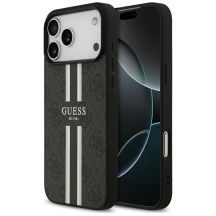 Guess 4G Printed Stripes MagSafe case for iPhone 17 Pro Max - black