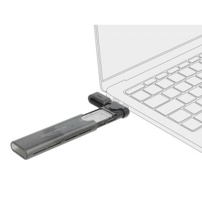 2. DeLOCK External USB Type-C Enclosure for M.2 NVMe PCIe or SATA SSD – Tool-Free
