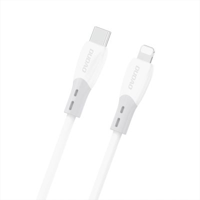 Dudao L25SX 30W USB-C - Lightning Cable with Soft Silicone Braid 2m - White