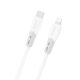 Dudao L25SX 30W USB-C - Lightning Cable with Soft Silicone Braid 2m - White