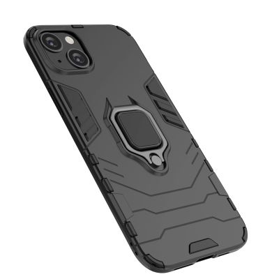 16. Ring Armor case for iPhone 14 armored cover magnetic holder ring black