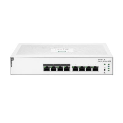 Aruba Instant On 1830 8G 4p Class4 PoE 65W Managed L2 Gigabit Ethernet (10/100/1000) PoE Support 1U