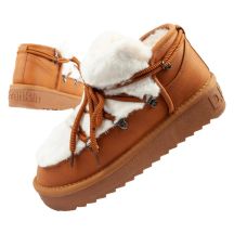 D.Franklin women's winter snow boots, fashionable fur lining, brown ankle boots