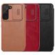 13. Nillkin Qin Leather Pro Case Case for Samsung Galaxy S22+ (S22 Plus) Camera Protector Holster Cover Flip Case Brown
