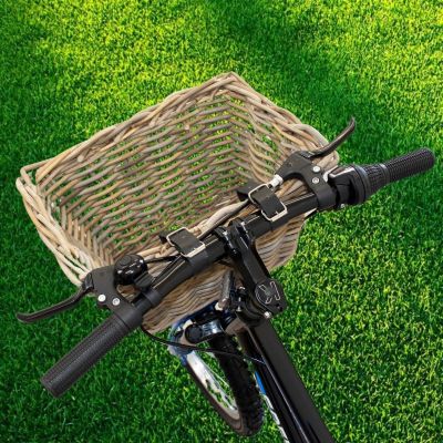 15. WICKER FRONT BICYCLE BASKET 39X30X24CM XQMAX