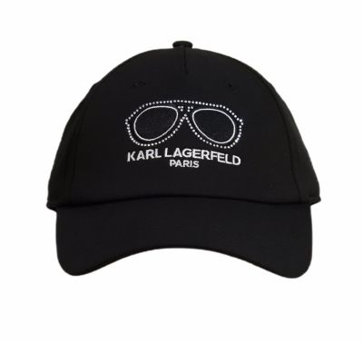 2. Karl Lagerfeld Paris Cap with Strapback Glasses Black - L5WH7946 blk