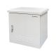 Outdoor rack cabinet IP55, wall-mounted 19" 9U 600x450, 4 support beams, 4 cable glands, gray ALANTEC