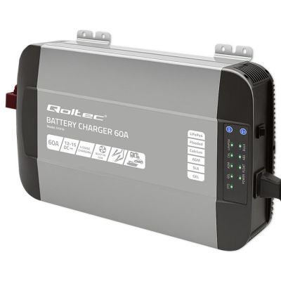 4. Qoltec Smart Monolith Charger for LiFePO4 AGM GEL SLA Batteries 60A 12V Fast Charging