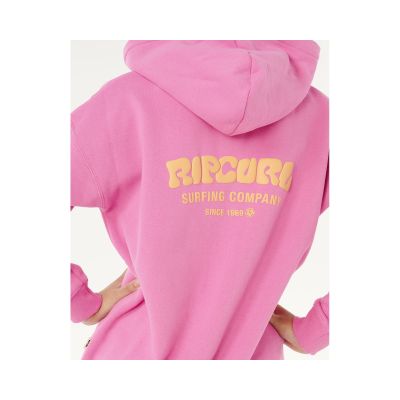 5. RIP CURL Surf Puff Hood-Girl pink sweatshirt