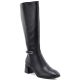 10. Black Sergio Leone KZ-31-S women's leather high-heeled boots