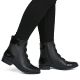 6. Rieker 77053-00 comfortable black women's leather ankle boots