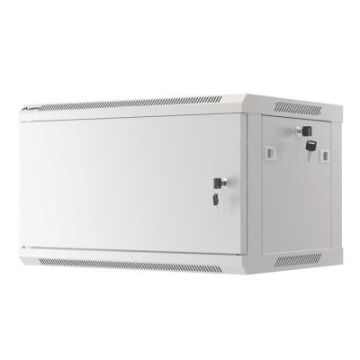 9. LANBERG WALL-HUNG RACK CABINET 19" 6U 600X450 METAL DOOR GRAY (FLAT PACK) WF01-6406-00S