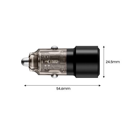 3. CC03 2-port PD75W car charger - black