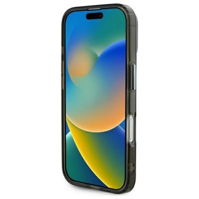 5. Karl Lagerfeld IML Metal Choupette Head MagSafe iPhone 16 Case - Black