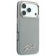 4. Karl Lagerfeld Saffiano Small Script Metal Logo MagSafe Case for iPhone 18 Pro / 17 Pro - Beige