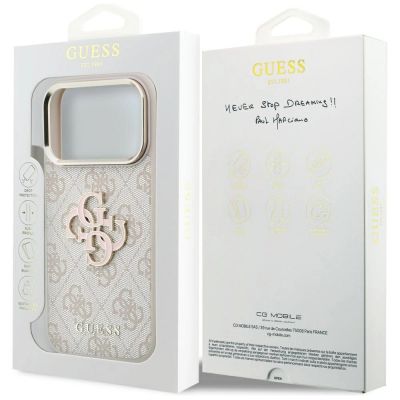 8. Guess 4G & Big Resin Logo Case for iPhone 17 Pro Max / 18 Pro Max - Pink