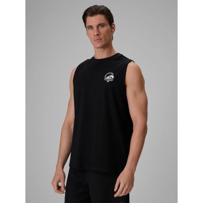 Men's relaxed sleeveless T-shirt with print 4F 4FRSS26TSLEM365-20S
