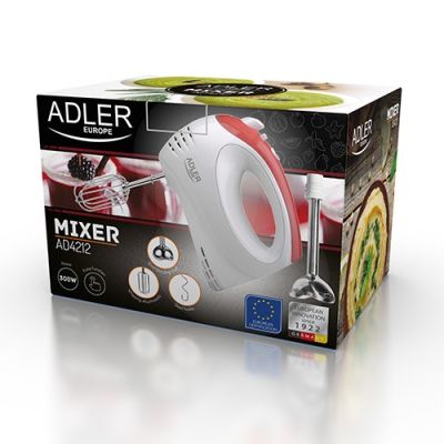 5. Adler AD 4212 hand mixer (300W; white)