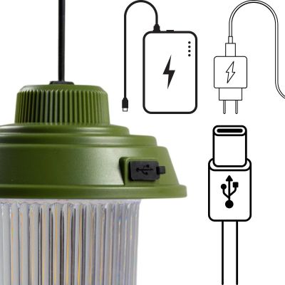 4. USB CAMPING LAMP FLASHLIGHT 3 TYPES OF LIGHT REDCLIFFS KHAKY
