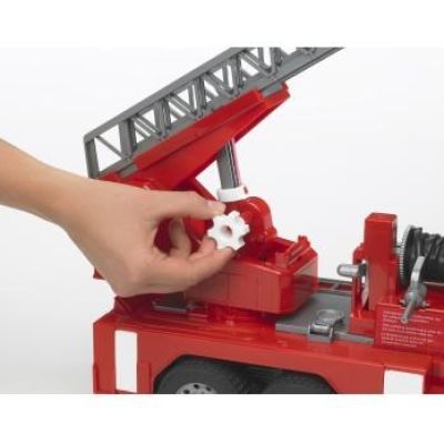 3. BRUDER MAN fire truck with folding ladder