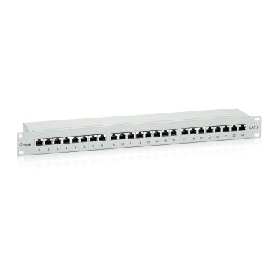 Patchpanel Equip CAT6 24 Port light gray 19 inch (1HE)