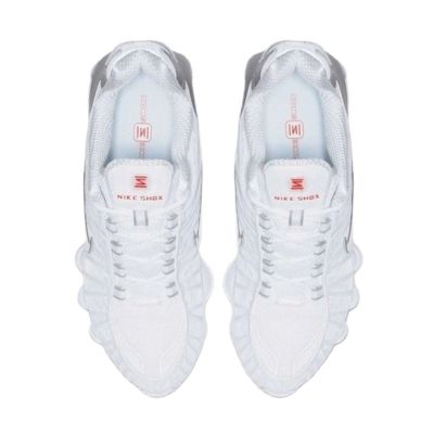 3. Nike SHOX TL Metallic Silver Men's Sports Shoes White - AV3595-100