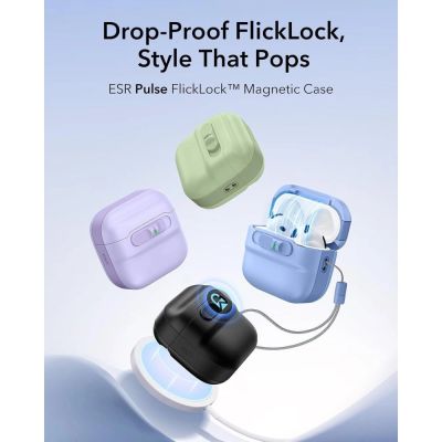 8. ESR Pulse HaloLock MagSafe Case for Apple AirPods 4 / 5 - light blue