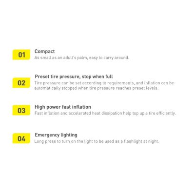 27. Baseus CRCQ000001 Mini Tire Compressor for Cigarette Lighter Socket - Black