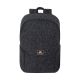 2. RIVACASE Anvik 15.6" laptop backpack, 15L, black, made of waterproof material, pockets for a 10.5" tablet, smartphone, documents, accessories, bottle