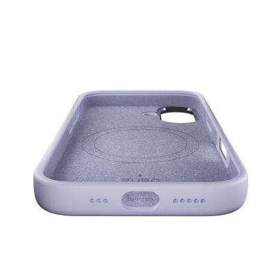 8. Puro Icon Mag Pro Liquid Silicone Case for iPhone 17, MagSafe Compatible, with Camera Protection and Aluminum Buttons - Pink
