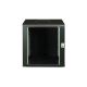 16. Digitus Unique 19" 12U 600x600 wall-mounted network cabinet, glass door, black, undivided, assembled, 100kg