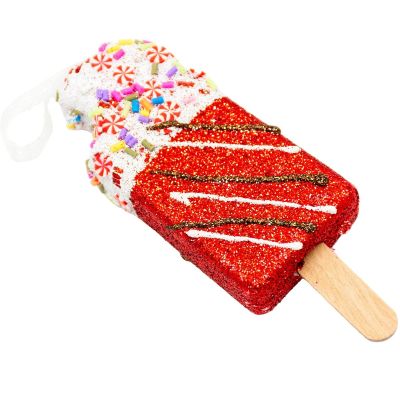 24. ICE CREAM HANGING DECORATION BALL 3 PCS RED