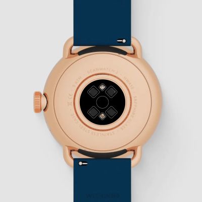 2. Withings ScanWatch 2 – smartwatch with ECG function, heart rate and SpO2 monitoring, and activity and sleep tracking (38 mm, blue/rose gold)